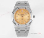 Swiss Replica Audemars Piguet Royal Oak 15202 Gold Dial Stainless Steel Watch 39mm (1)_th.jpg